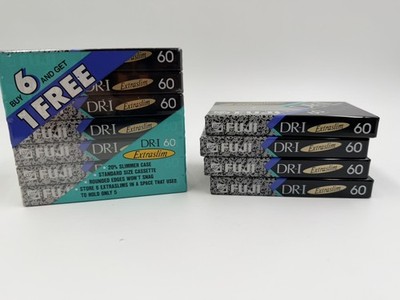 Fuji DR-I Pack Of 11 Blank Extra Slim Cassette Tapes Normal Bias IEC 60 Minutes
