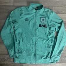 Burnley FC Training Jacket Size M Umbro Green Full Zip 