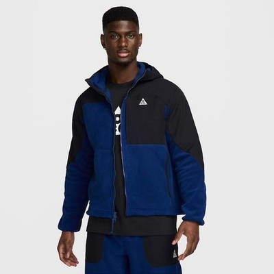 Nike ACG Wolf Tree Full Zip Hooded Mid Layer Gr. S blau schwarz HJ2458 010 Z1