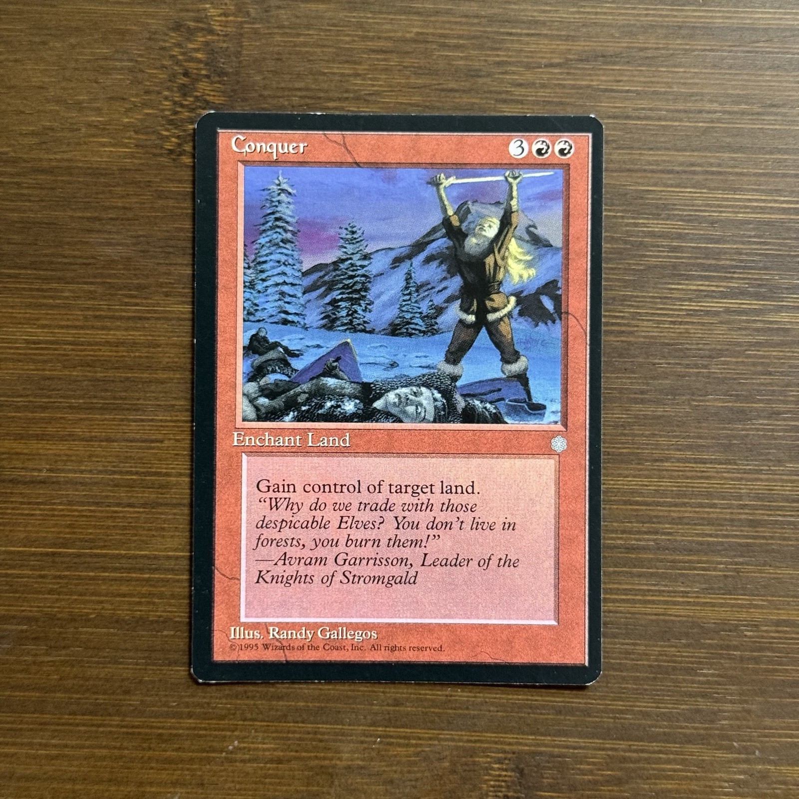 Conquer LP Ice Age 1995 MTG Magic the Gathering Card TCG Off Center