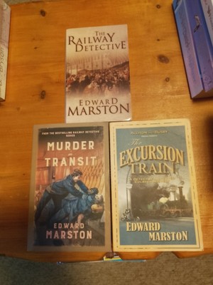 3 EDWARD MARSTON BOOKS BUNDLE-RAILWAY DETECTIVE,EXCURSION TRAIN,MURDER TRANSIT
