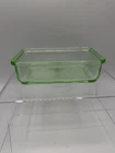 Vintage Green Depression Glass Uranium Glass Butter Dish Lid Only 6” X 4”