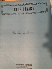 1953-Blue Canary-Vincent Fiorino-Ukulele-Piano-Vocal Sheet Music