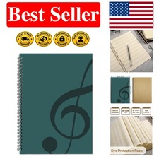 Spiral Bound Music Notebook - 100 Pages for Composers  Musicians, 7.5x10.24 in