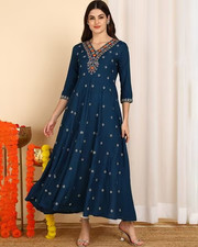 Embroidery Flared Kurta