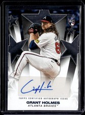 2025 Topps Series 2 Grant Holmes Rookie Baseball Stars Auto Braves (57B)