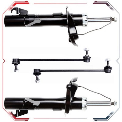 Front Struts Shock Assembly + Sway Bar Link For 2004-2013 Volvo C30 S40 V50 2WD