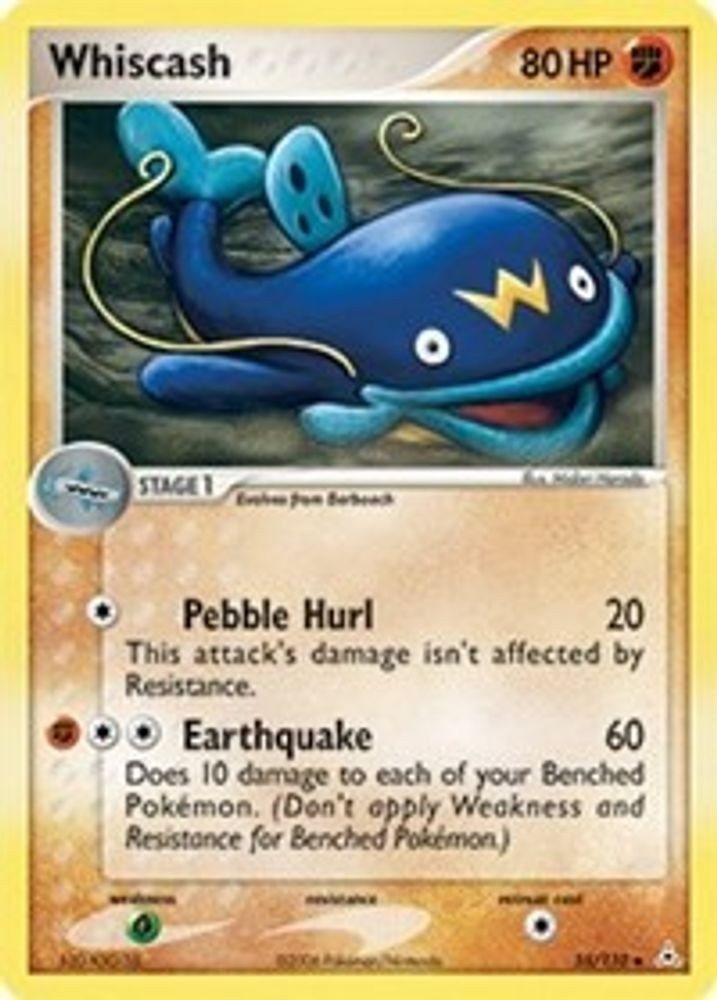 2006 Pokemon: EX Holon Phantoms - Whiscash (#55/110, Uncommon, Heavily Played)