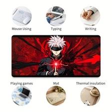 40*90cm Anime Mouse Pad Large Non-Slip Desk Mat, Durable Polyester Gaming Pad wi