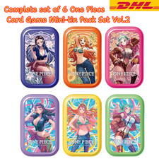 One Piece Card Game TS-02 6 Mini Tin Pack Set Vol.2 | Set Completo Asiatico NUOVO SIGILLATO