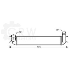Ladeluftkühler Ladeluft Kühler für Renault Laguna III Grandtour Coupe KT0/1