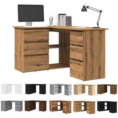 Eckschreibtisch L-Form Computertisch Schreibtisch PC Tisch Bürotisch 145x100x76