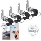 4Pcs 30mm Keyed Cylinder Cam Locks Tool Box File Cabinet Desk Drawer w/ 8 Keys
