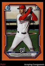 2026 Bowman Chrome Prospects Orange Refractor Daniel Hernandez 1st Rookie 06/25