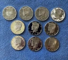 Lot of 10 Silver Proof (S) Kennedy Halves Various Years 1992, 2000, 2002