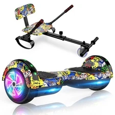 Electric Hoverboard & Go Kart Self-Balancing Bluetooth eScooter for Boys & Girls