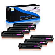 6 Magenta CF403A 201A Toner for HP LaserJet Pro M252 M252n M252dw MFP M277 n dw