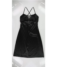 GUESS Womens Lace Trim Slip Dress, black, 12