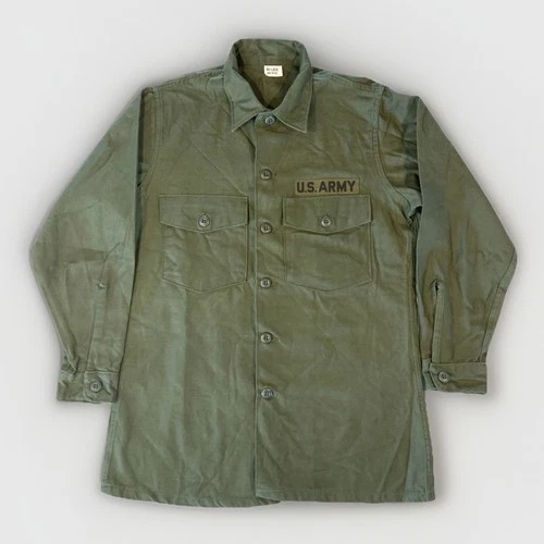 VTG 1969 UNISSUED -Vietnam Era USGI Military Fatigue Shirt OG 107 Cotton Sateen