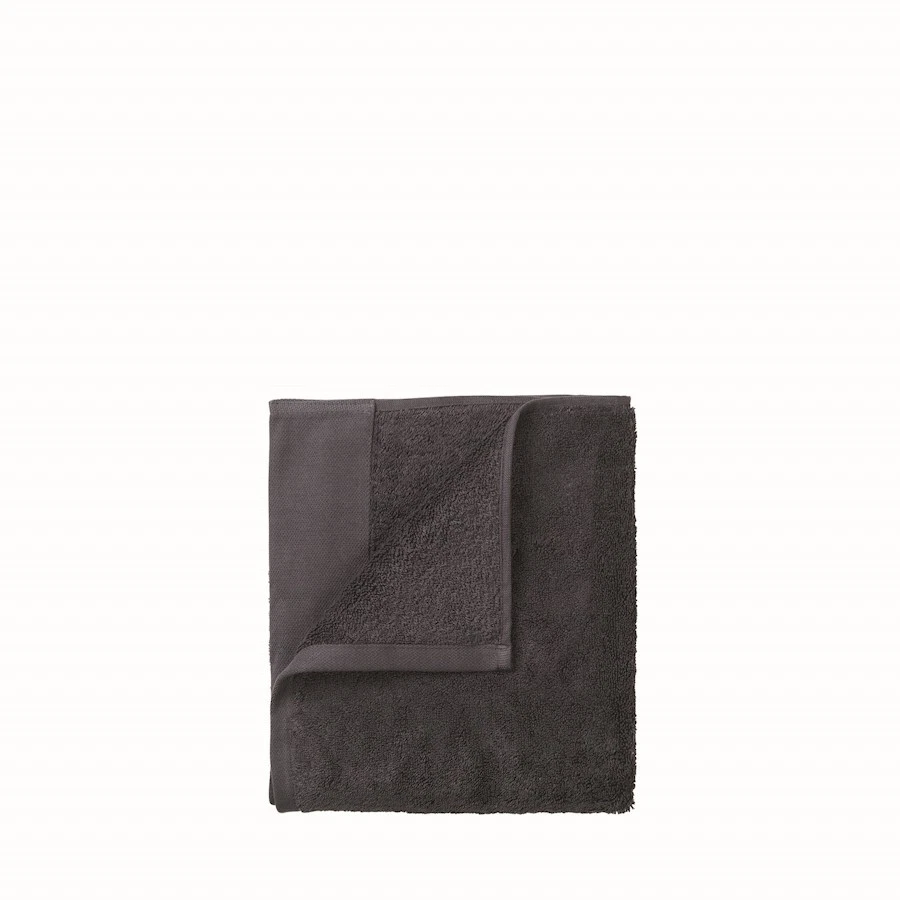 Blomus Riva 2 Pc Organic Terry Cloth Hand Towel Magnet, Charcoal - 69238