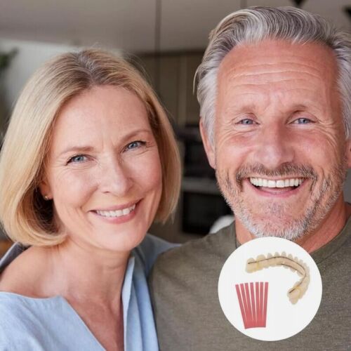 Hágalo usted mismo Kit de dentadura Juego completo Dental Superior Inferior Kit de dientes postizos para reparación Casero - Imagen 9 de 12