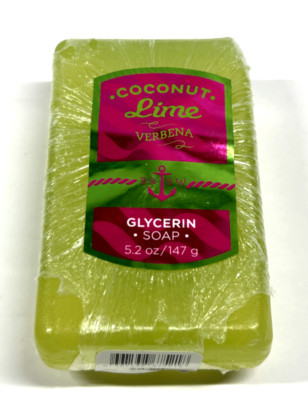 NEW 1 BATH & BODY WORKS COCONUT LIME VERBENA GLYCERIN SOAP 5.2 OZ DAMAGED