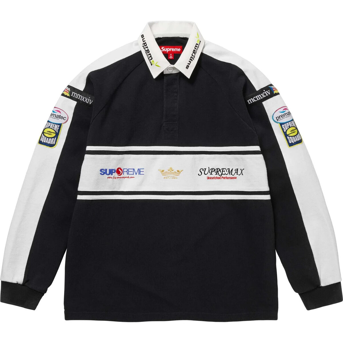 Supreme Chest Stripe Rugby White Red Purple 3colors FW24 | eBay Supreme Chest Stripe Rugby White Red Purple 3colors FW24 | eBay
