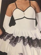 Dance Costume Dress Jazz Tap Black White Art Stone Surprise