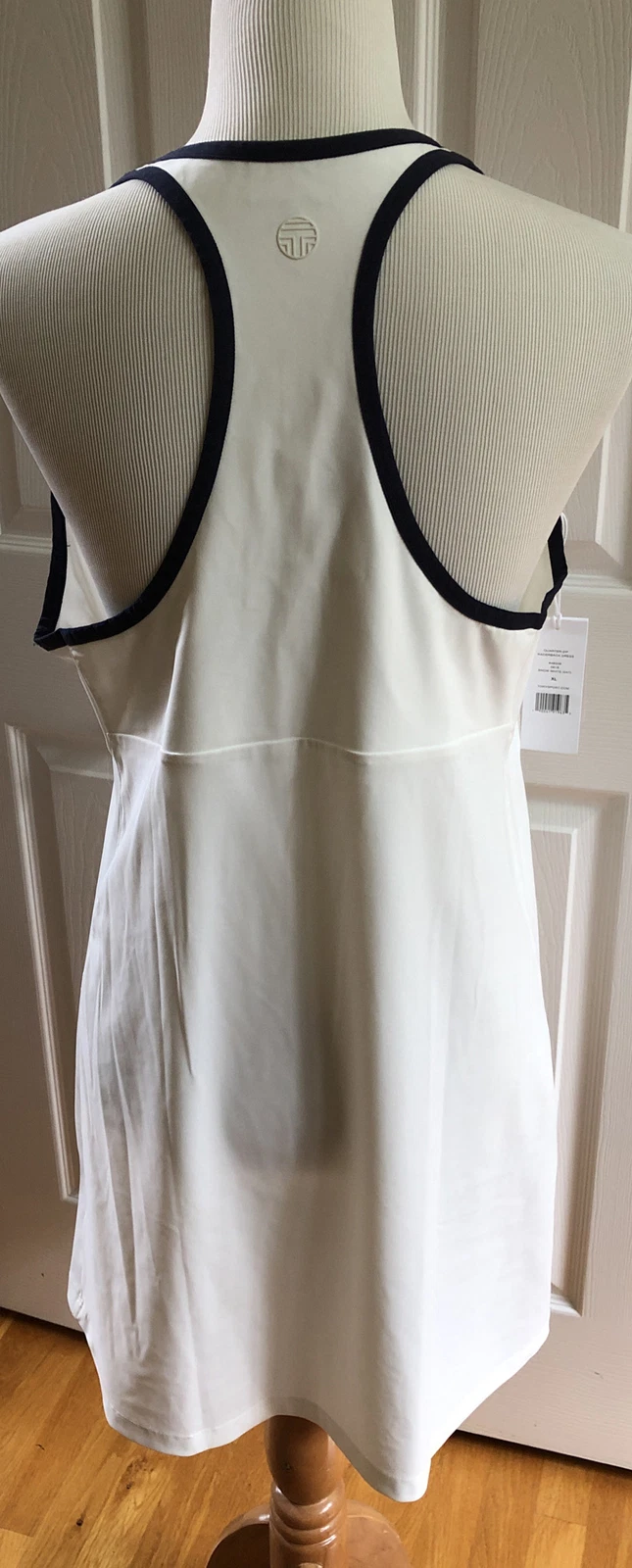 Abito Tory Burch Sport Quarter Zip Racerback A Line tempo libero tennis XL NUOVO CON ETICHETTE