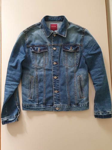 Giubbetto in jeans denim colore blu con due taschini CLAYTON Taglia S | eBay