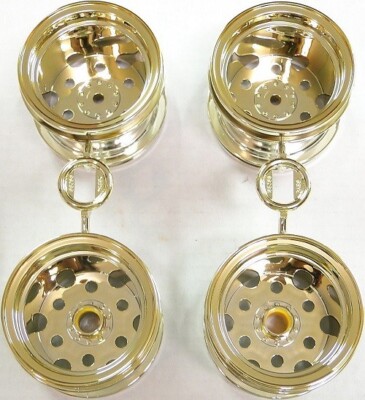 GOLD RIM SET Monster Beatle King Blackfoot Mud Blaster Wheel RC Tamiya 9335032
