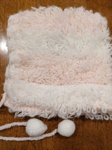 Vintage Baby Girl Baby Togs Hat Pink and White - Picture 3 of 6