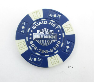 Vintage Harley Davidson Dealer ''Quaid, Loma Linda, CA'' Poker Chip H41