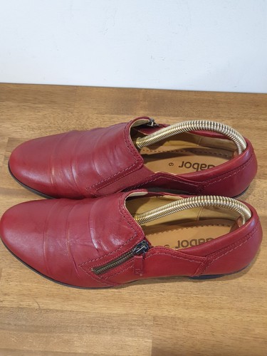 Gabor Damen-Pumps Sherbert dunkelrot Leder Reißverschluss UK Größe 6 neu - Bild 4 von 13
