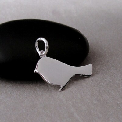 Silver Robin Charm - Sparrow Charm - Spring Bird Charm - Bird Lover Gift Jewelry