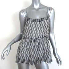 Isabel Marant Etoile Blouse Zethan Black/White Printed Chiffon Size 40 NEW