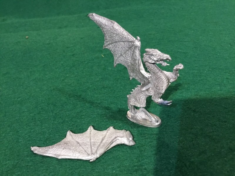 Ral Partha AD&D Young Dragon of Krynn 11-428, Vintage 1980s 25mm, Unpainted