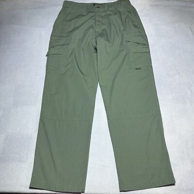 Tru-Spec Green Ripstop Cargo Utility Combat Military Style Pants Size 34x31**