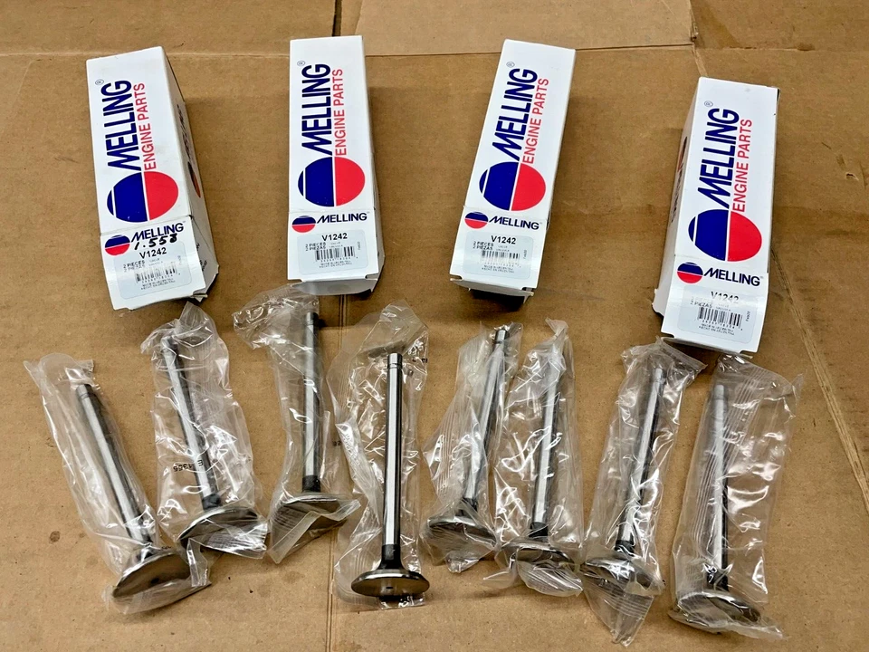 JUEGO VÁLVULAS ESCAPE MELLING V1242, FORD FE 352,360,390 MUSTANG,TORINO,CAMIÓN Foto 4 de 4