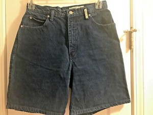 Sasson Donna Pantaloncini Vintage-BLU SCURO VITA ALTA piatto  frontale-Taglia 13/14 | eBay
