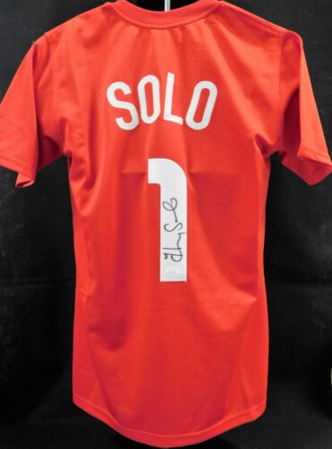 Hope Solo Signed Team USA Red Soccer Jersey JSA Authenticated   - Picture 1 of 4