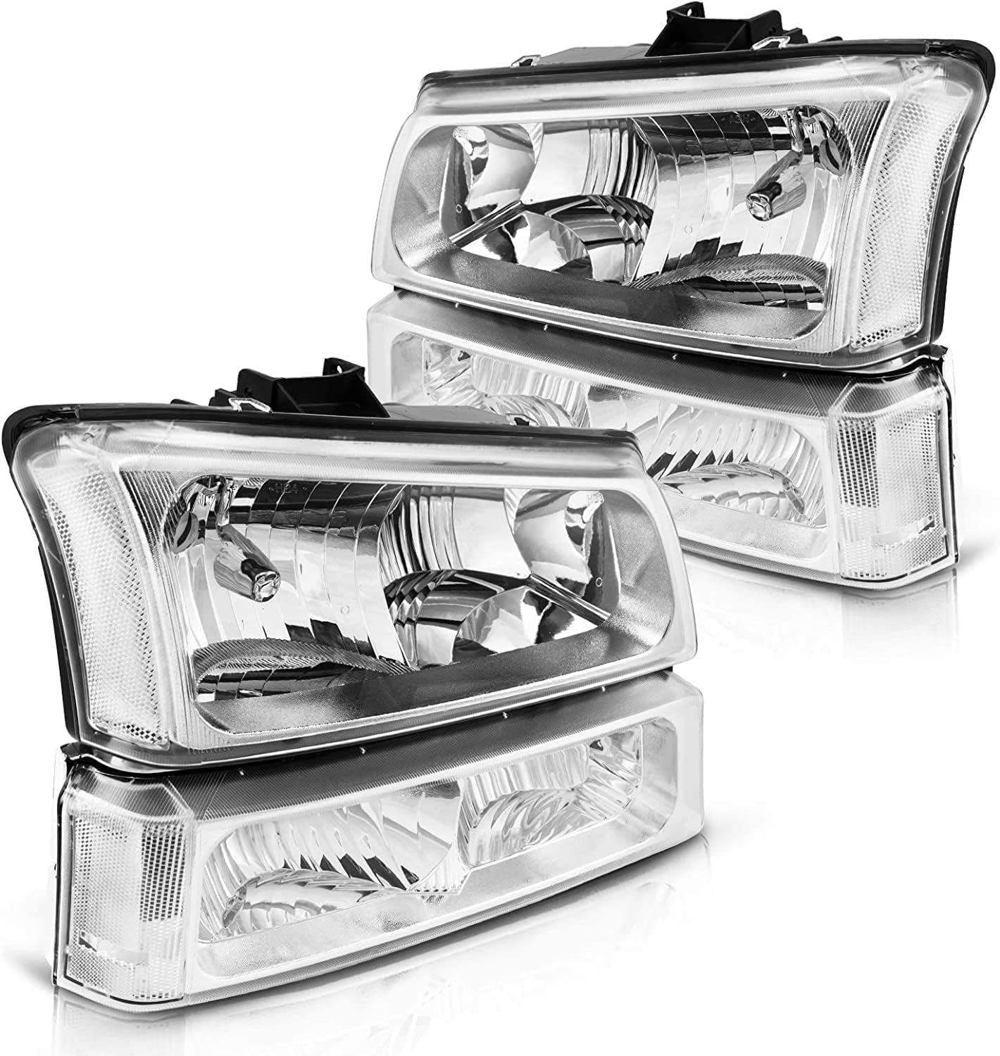 Headlight Assembly Compatible with 2003-2007 Silverado/Avalanche 1500/2500/3500