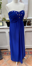 Royal Blue 51" Long Dress Prom Formal Strapless Maxi Bridesmaid Fit 10 12