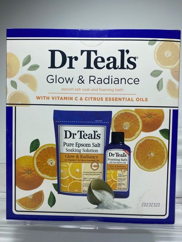 Dr. Teals Sleep Bath Set, Glow and Radiance, Epsom Salt Soak and Foaming Bath - Picture 3 of 3