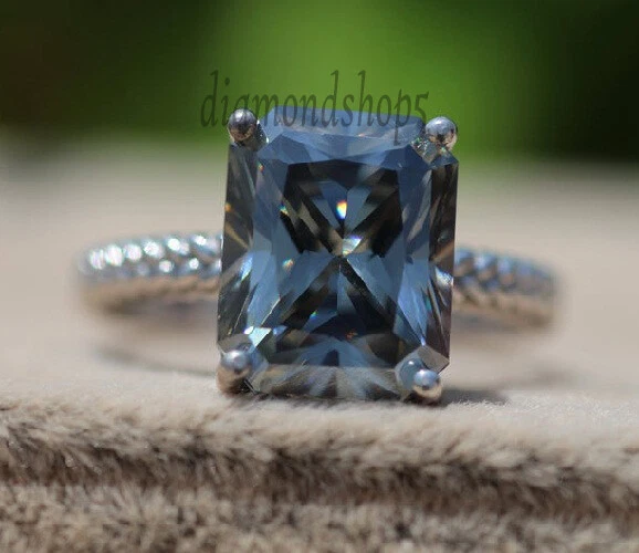 Dark grey moissanite ring online
