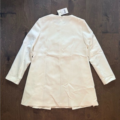 Tuckernuck Women's White Crepe Blair Bow Coat Dress, Size Medium - Picture 4 of 9