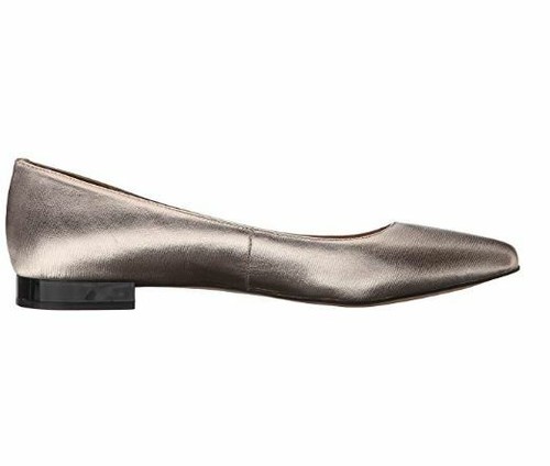 6.5" Calvin Klein Women's Elle Women's Soft Platinum Flat Pump Ballet Shoes Gift - Picture 7 of 8