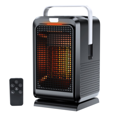 #ad Quiet 1000W Desktop Heater With Remote 90°Oscillation For Officeamp;Home Indoor Use $39.97
