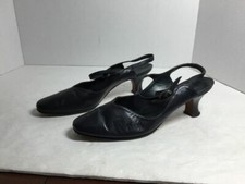 Amalfi Rangoni Blue Leather Women's Heels Florence, Italy 7B a405