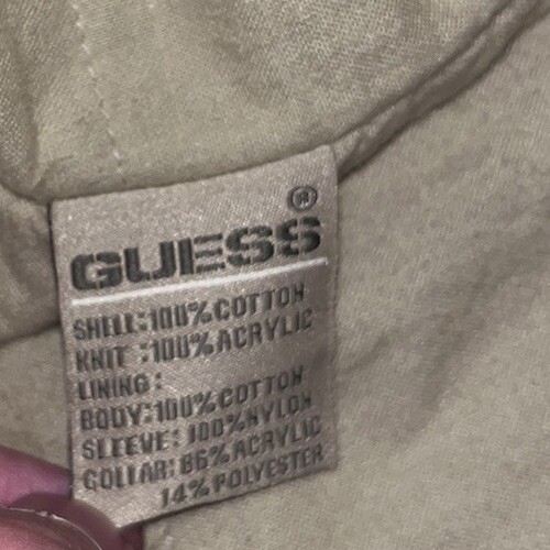 RARE Vintage Guess Premium Issue Change The World Bomber Jacket Faux Fur Green - Picture 6 of 7